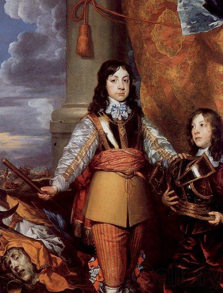 William Dobson Allegorical portrait of Charles II of England when Prince of Wales with a page on the right and the head of Medusa bottom left Norge oil painting art